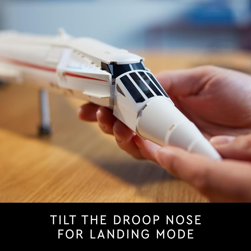 LEGO Icons Concorde Model Aircraft Gift for Adults Build a Replica Model of the Worlds Most Famous Supersonic Commercial Passenger Plane with Authentic Details and Functional Pieces 10318