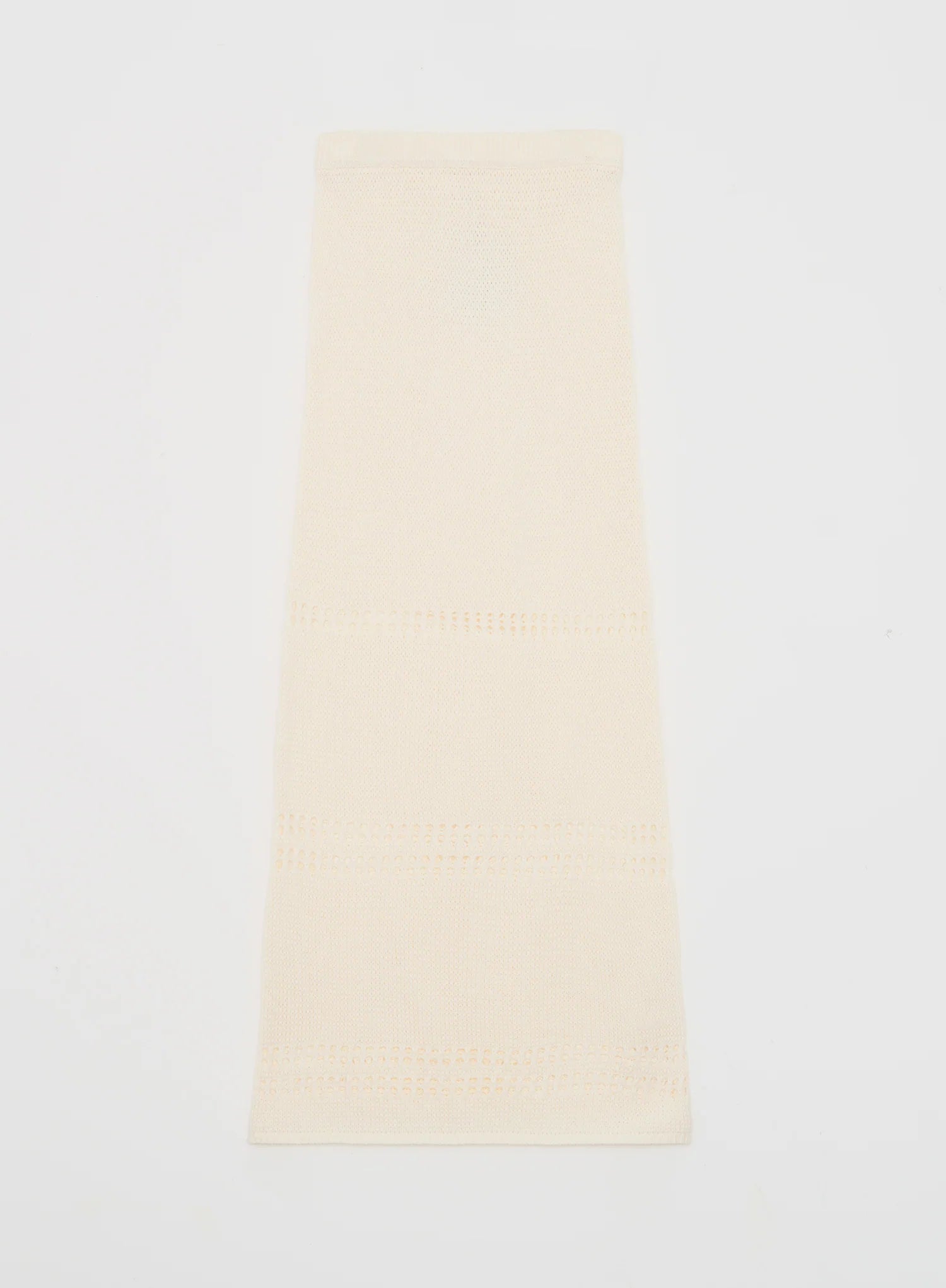 Cream Knitted Maxi Skirt