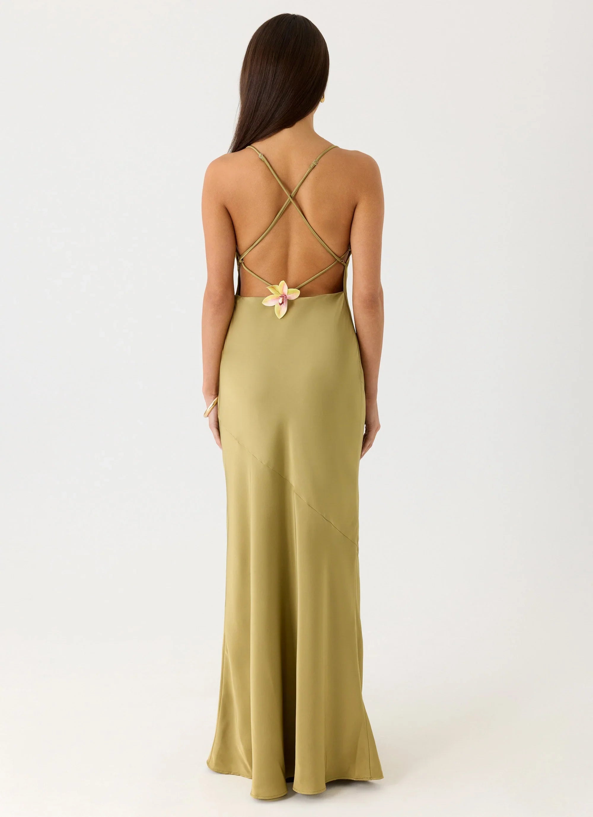 Darius Maxi Dress Green Olive