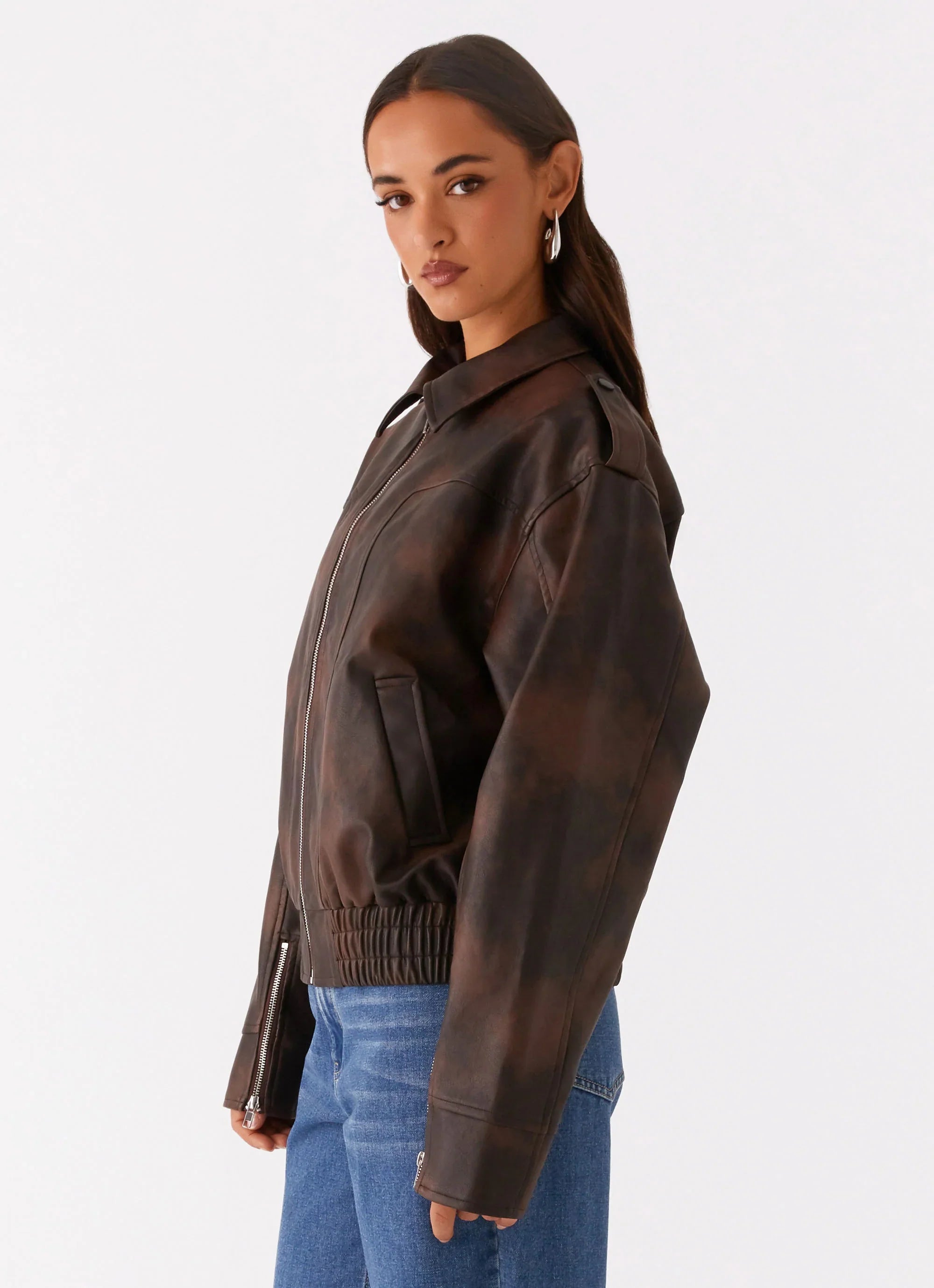 Chicago Bomber Jacket Chocolate