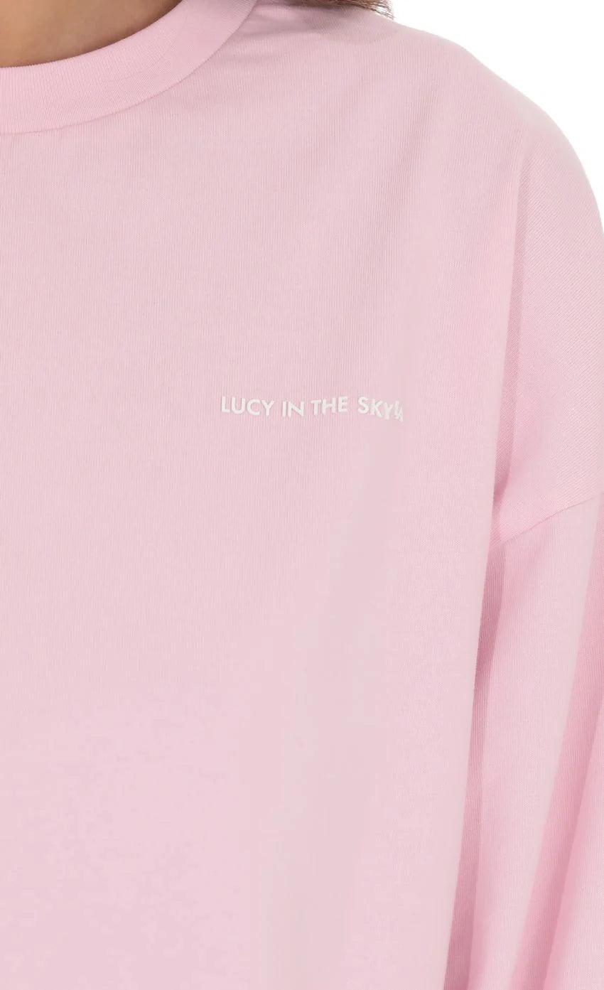 LA Graphic Crewneck Shirt in Pink