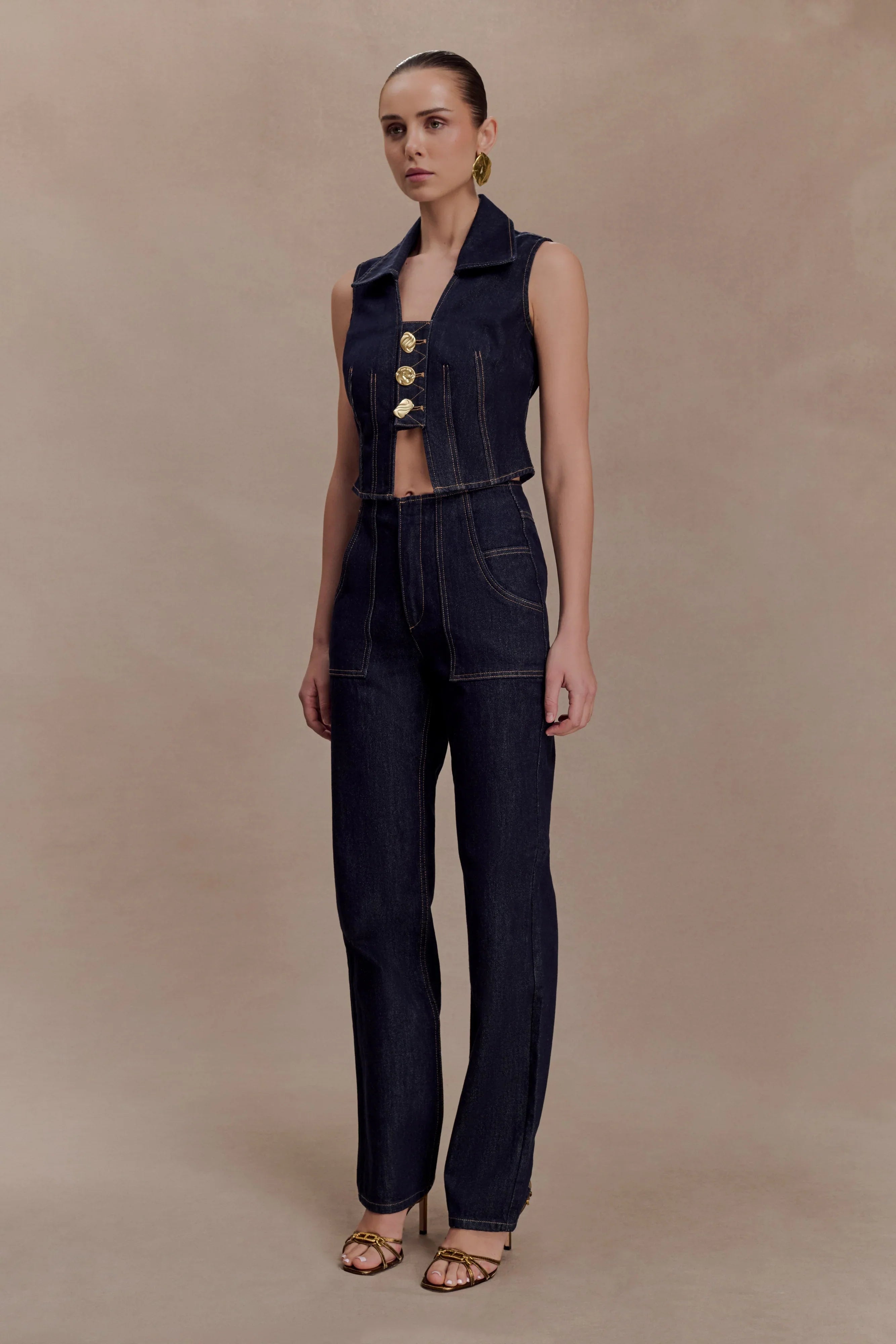 Clarrissa High Rise Jeans Washed Indigo Blue