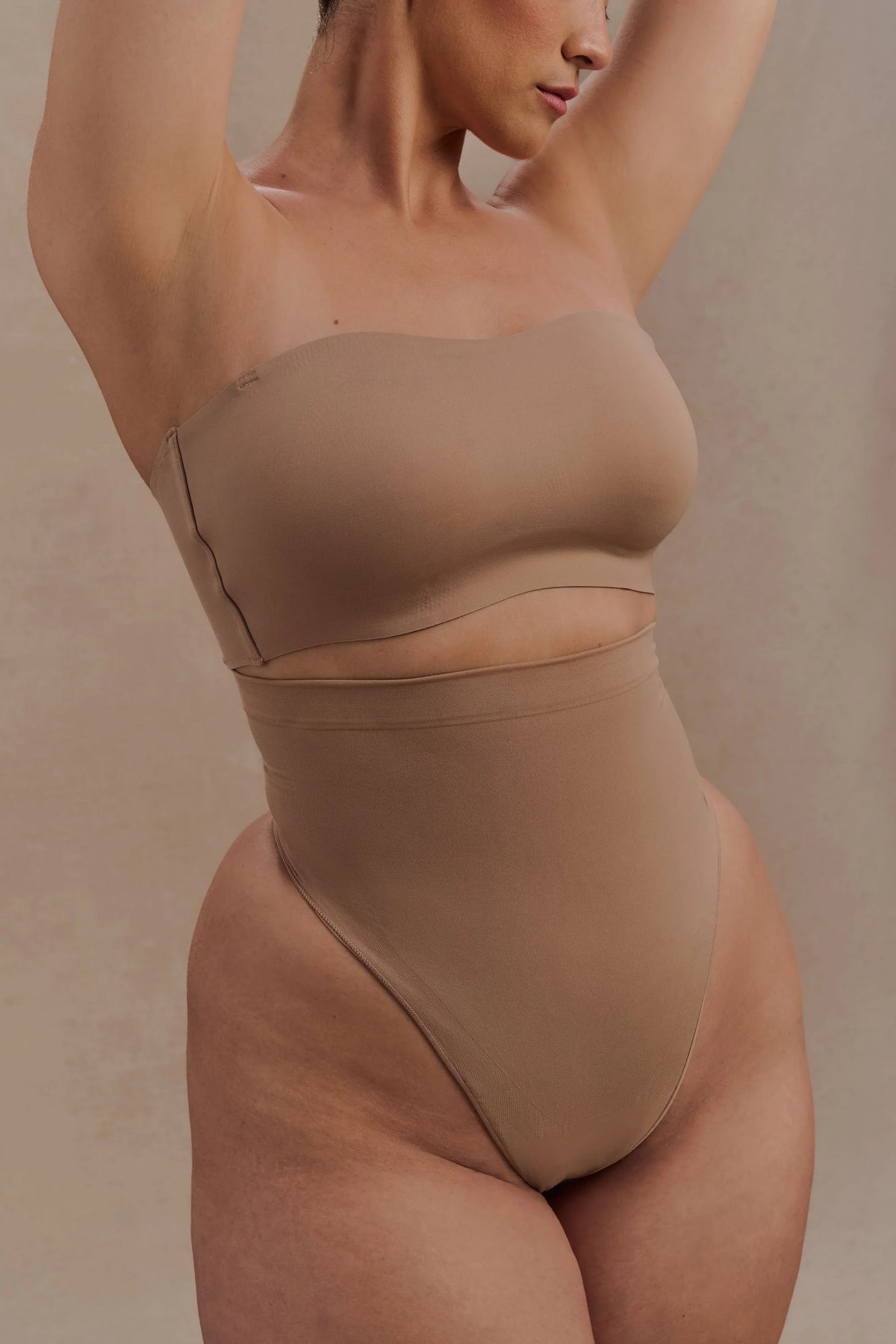 Saria High Waist Shapewear Briefs Latte