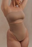 Saria High Waist Shapewear Briefs Latte