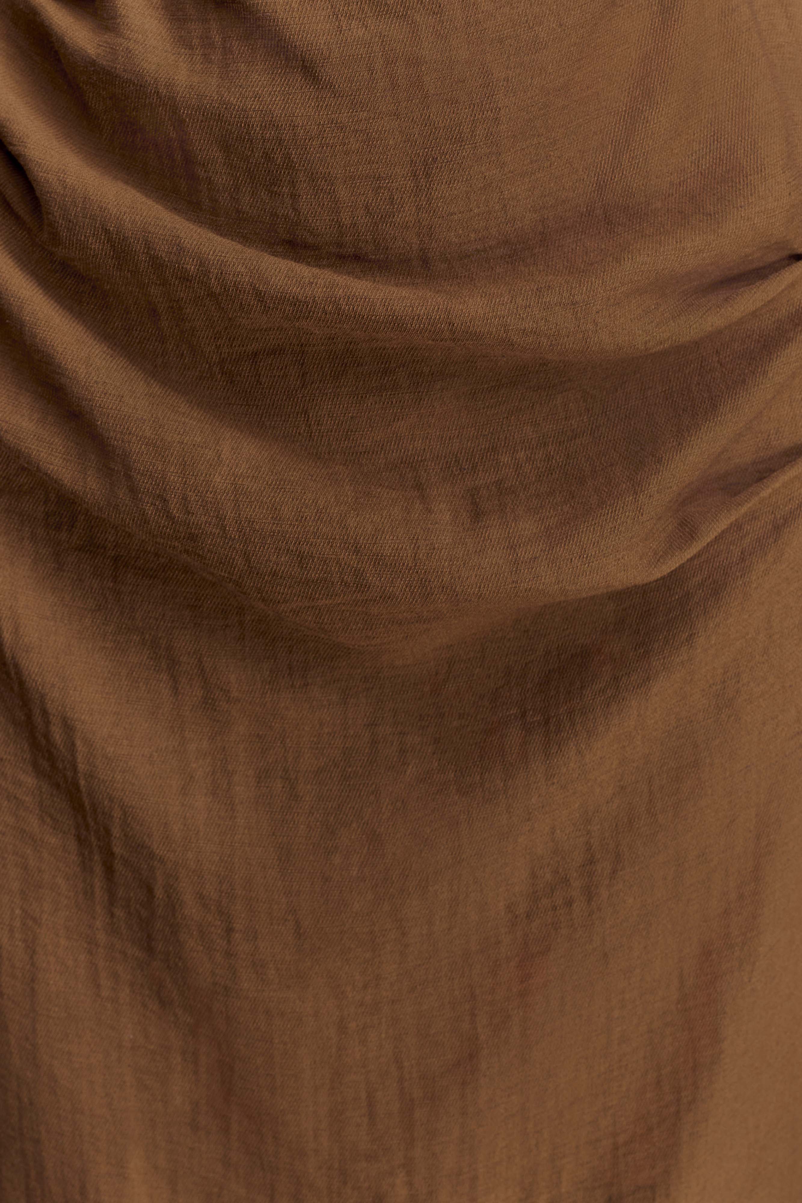 Cecilie Cut Out Shirt Midi Dress Dark Chocolate