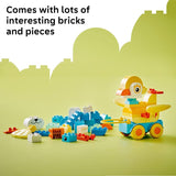 LEGO DUPLO Town 3 in 1 Animals on Wheels Building Toy Learning Play Set for Toddler Boys Girls Ages 2 Animal Building Blocks for Sensory Skills Practice Pretend Play Gift Idea 10448