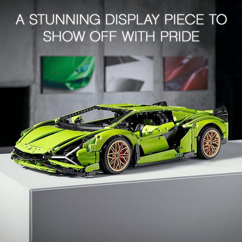LEGO Technic Lamborghini Sián FKP 37 Building Sets for Adults Detailed Lamborghini Model Car Kit for Men Women Ages 18 Years Display in Room as Decor 42115