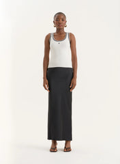 Cream Knitted Contrast Stitch Vest Top