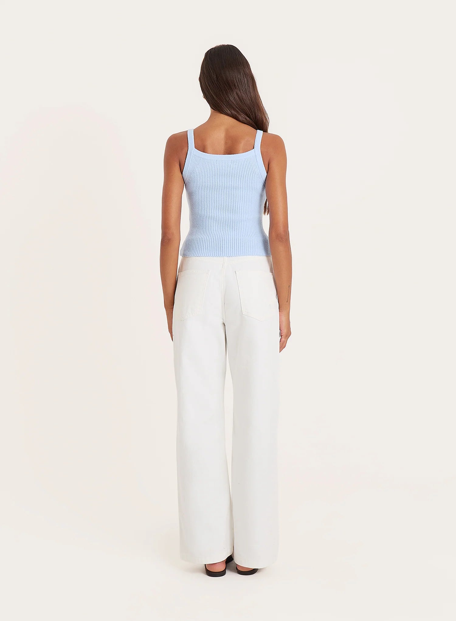 Blue Knitted Vest Top