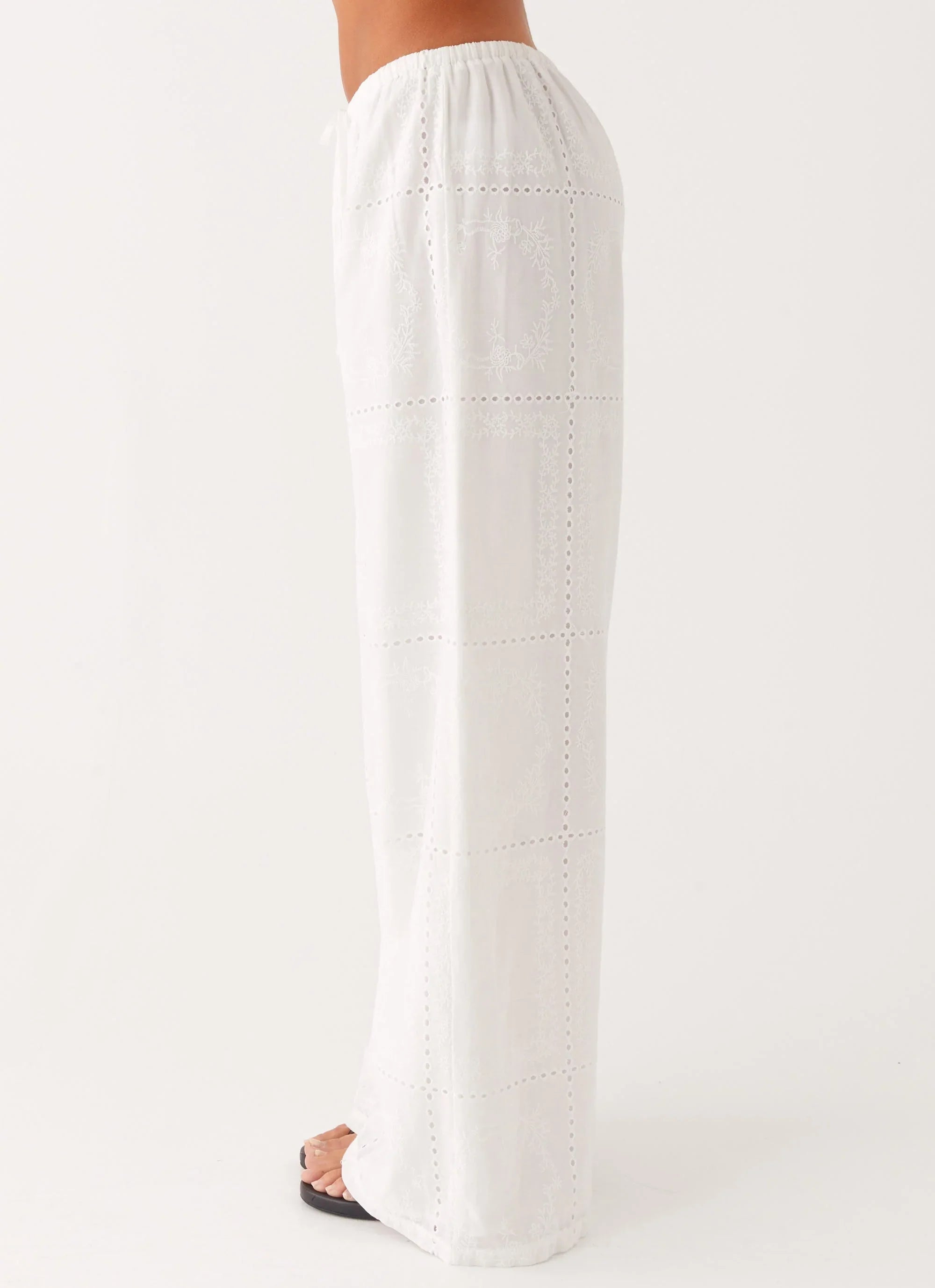 Bille Low Rise Pants White