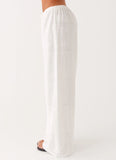 Bille Low Rise Pants White