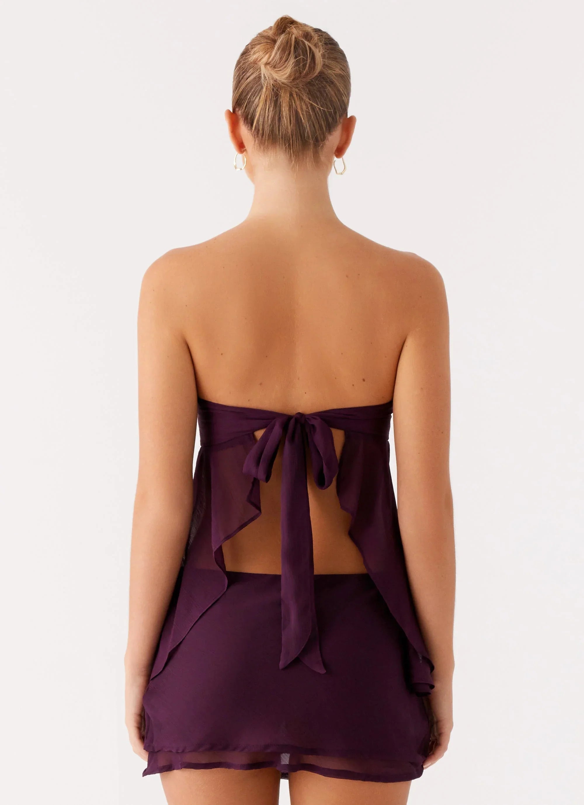 Caleb Mini Skirt Plum