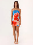 Yuha Strapless Mini Dress Twilight Petal
