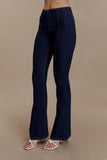 Clio Paneled Flare Jeans Indigo Blue