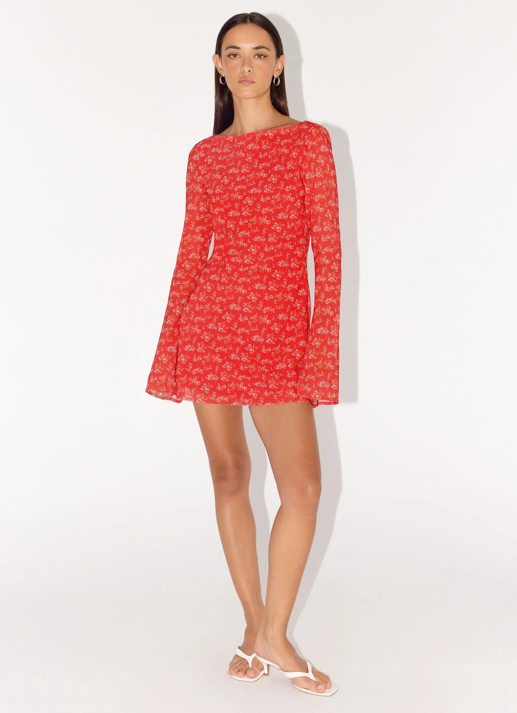 Sabella Mini Dress Magenta Red Rose