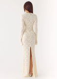 Astoria Long Sleeve Maxi Dress Ivory