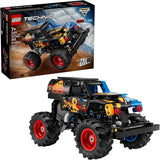LEGO Technic Monster Jam Grave Digger Fire and Ice Building Toy for Boys Girls Monster Truck Toy W Pull Back Racing Action for Kids Ages 7 Gift Idea for Birthdays 42219
