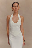 Meadow Corset Halter Top White