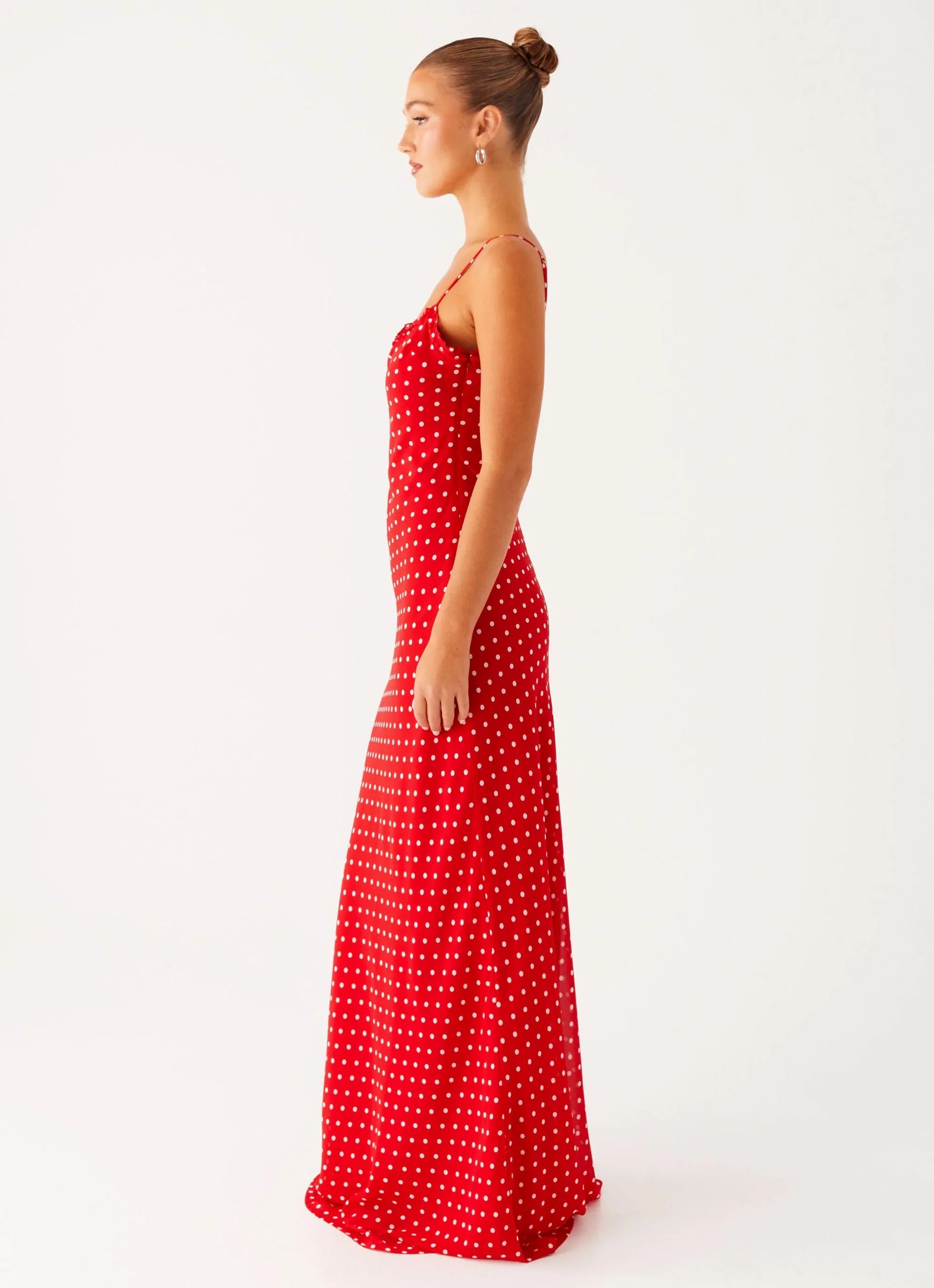 Pareo Maxi Dress Red Polka Dot