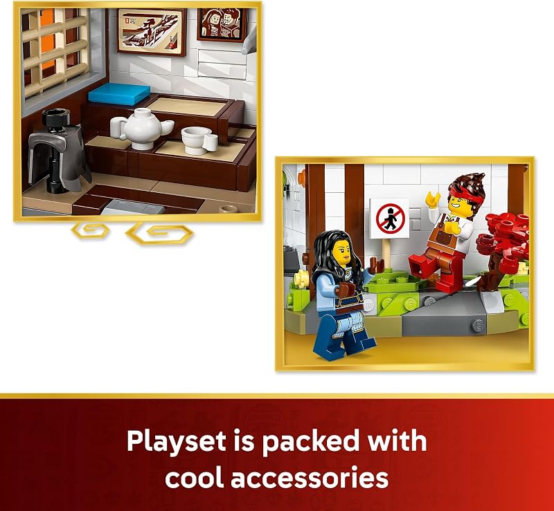 LEGO NINJAGO Four Weapons Blacksmith 15th Anniversary Building Toy for Kids Ages 14 Ninja Playset W Collectible Elemental Master of Earth 4 Minifigures Gift Idea for Teen Boys Girls 71858