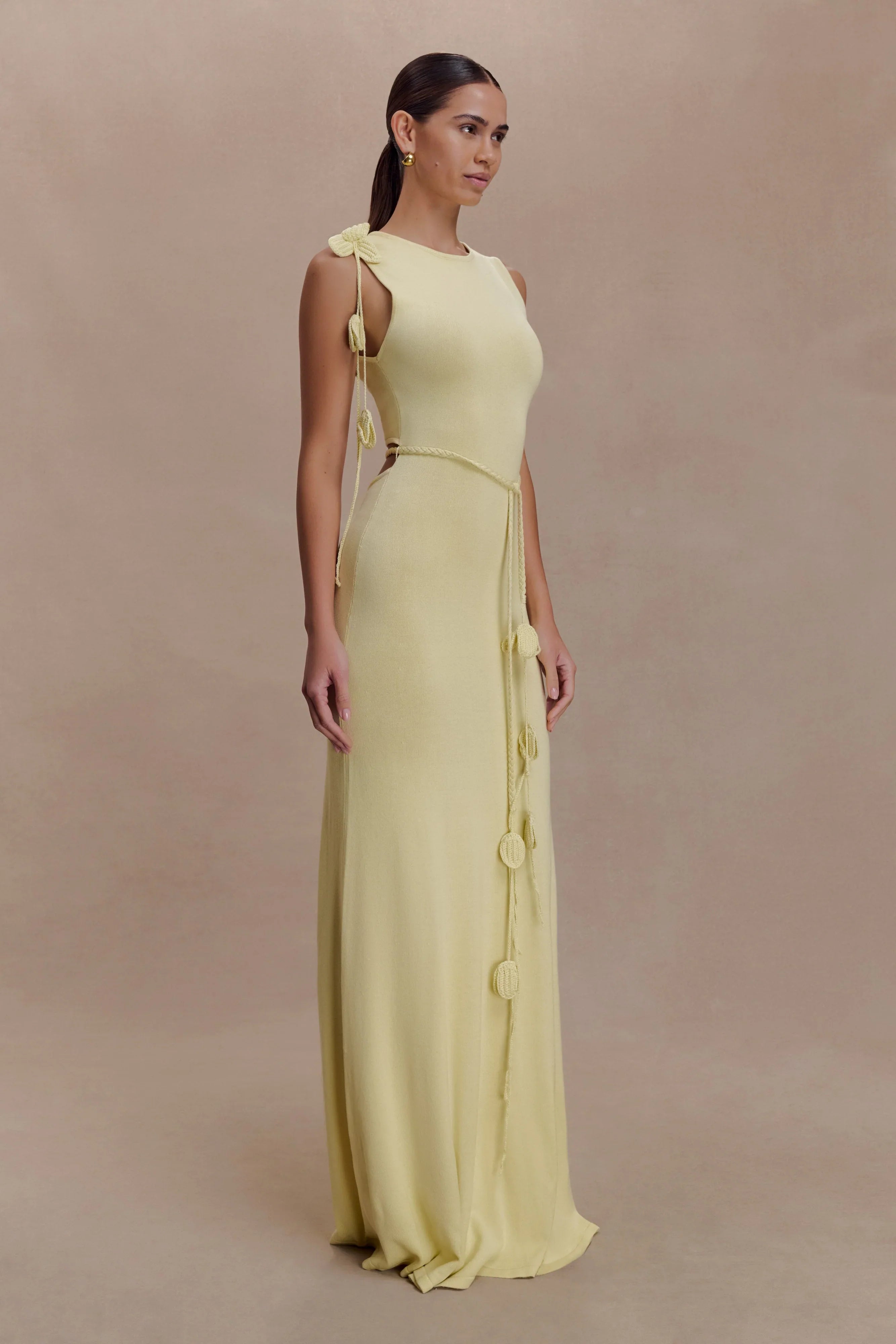 Monay Tulip Maxi Dress Lemon