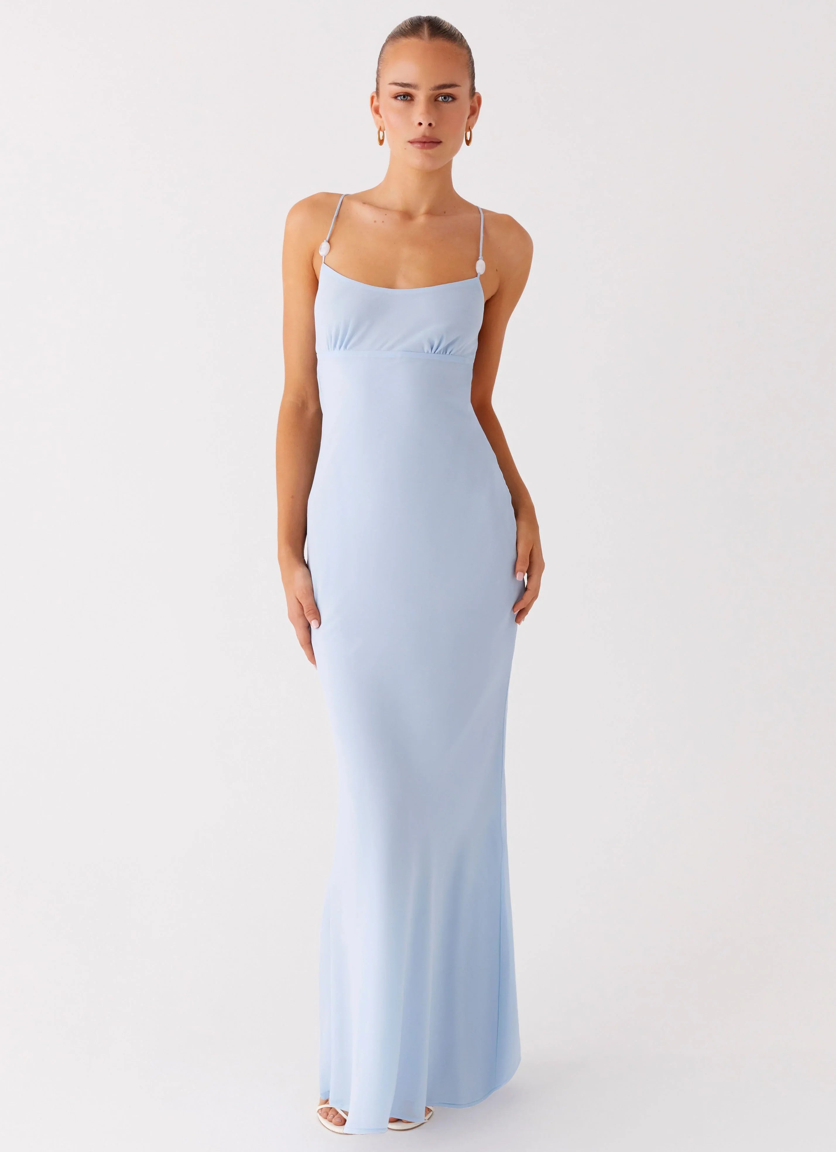 Cabello Maxi Dress Pale Blue