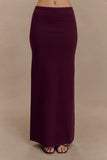 Miles Knit Maxi Skirt Plum