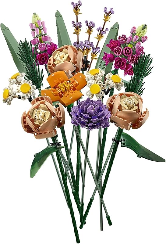 LEGO Botanicals Flower Bouquet 10280 Building Set Adults 18 Artificial Flowers Relaxing Bedroom or Home Office Decor Gift for Anniversary 756 pieces