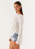 Mia Long Sleeve Top Ivory