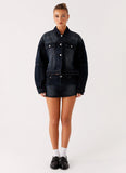 Tropics Denim Jacket Washed Dark Blue