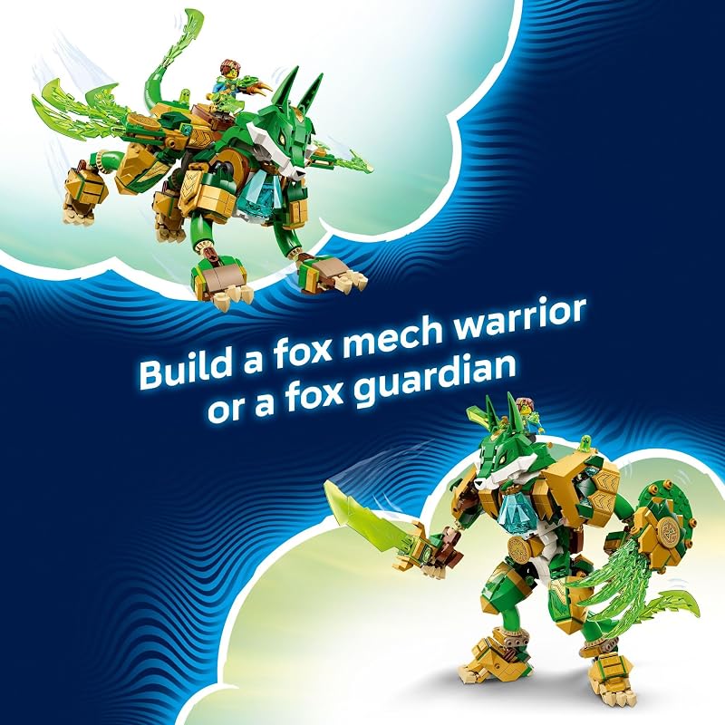 LEGO DREAMZzz Fox Guardian Mech Building Toy for Boys Girls Pretend Play Set for Kids Ages 9 W 2 Build Options 3 Minifigures 3 Creatures Gift Idea for Birthdays 71508