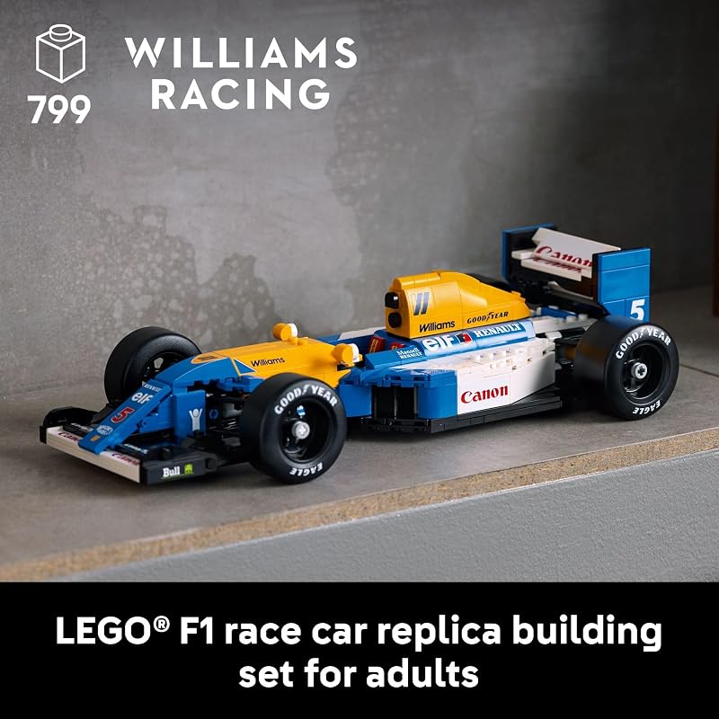 LEGO Icons Williams Racing FW14B Nigel Mansell F1 Model Car Kit Building Set for Adults Ages 18 F1 DIY Craft for Display Gifts for Birthdays 10353