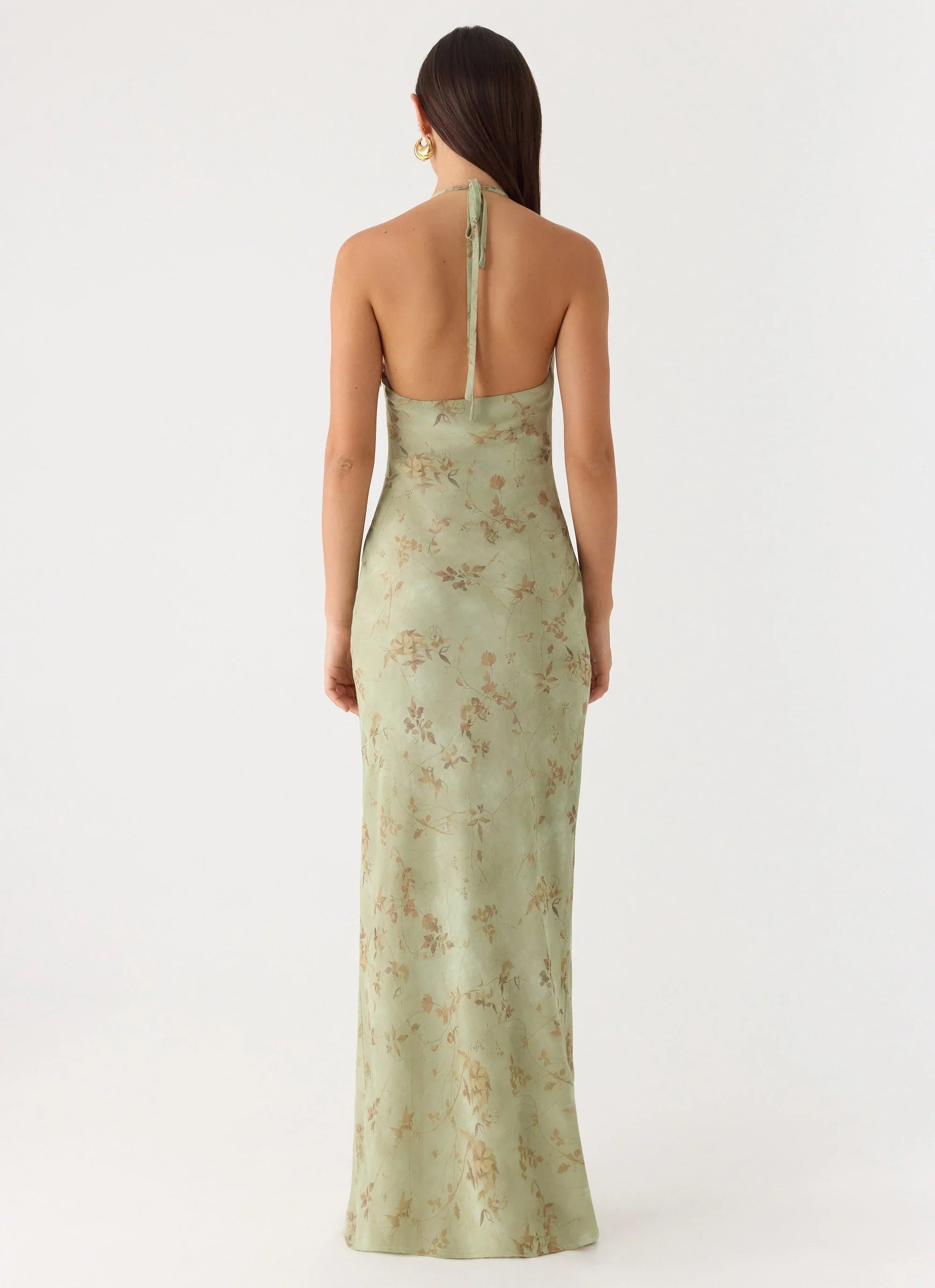 Ultra Quiet Halter Maxi Dress Wispy Fern