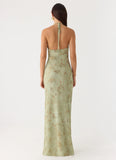 Ultra Quiet Halter Maxi Dress Wispy Fern