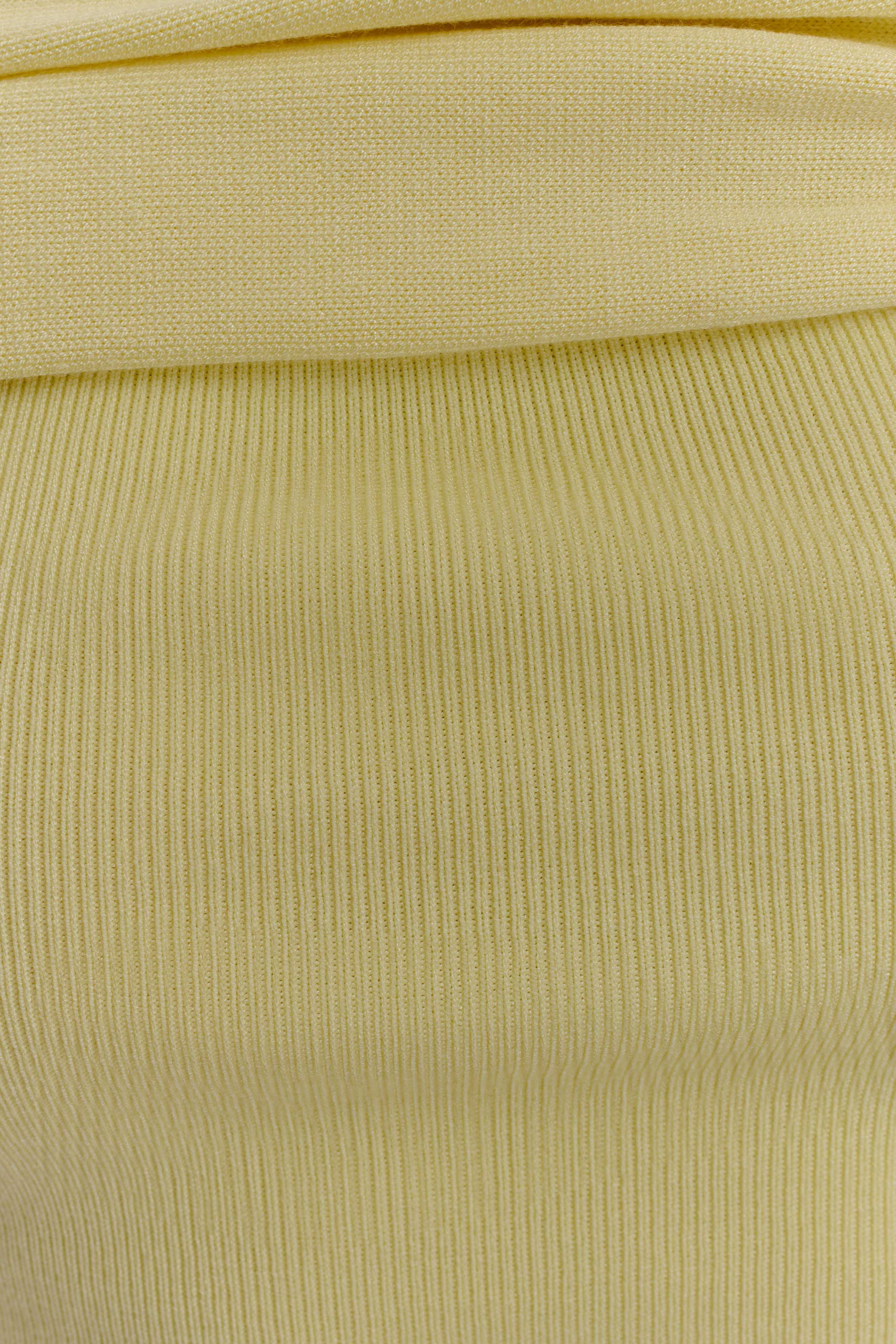 Irene Gathered Knit Maxi Skirt Lemon
