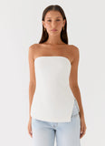 Midnight Glance Top White