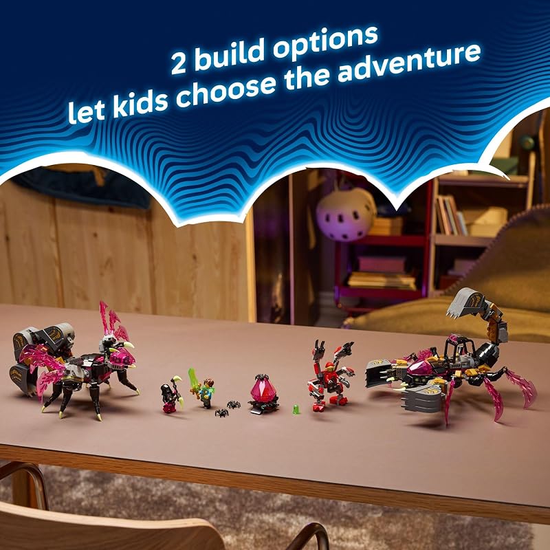 LEGO DREAMZzz Nightmare Scorpion Digger Building Toy for Boys Girls Pretend Play Set for Kids Ages 7 with 2 Build Options 3 Minifigures Treasure Creature Gift Idea for Birthdays 71513