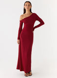 Jordana Twist Maxi Dress Merlot