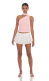 Floral Eyelet Skort in White