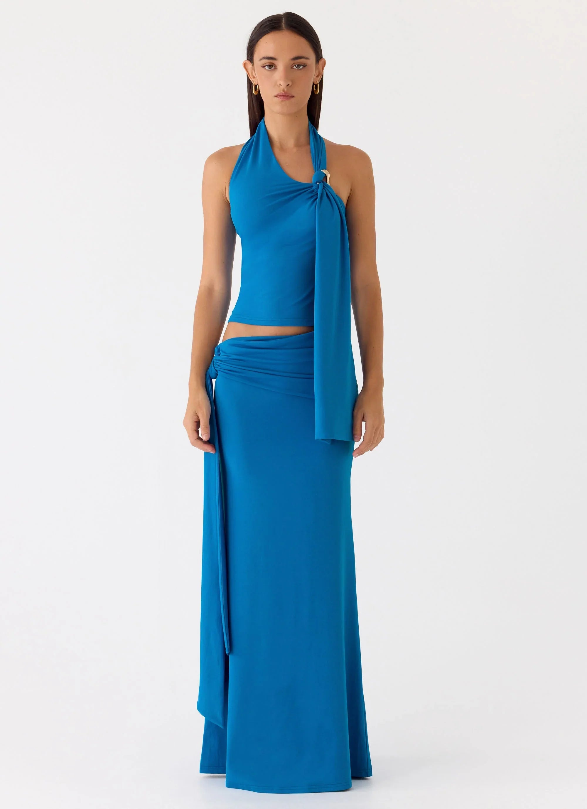 Demiase Maxi Skirt Royal Blue