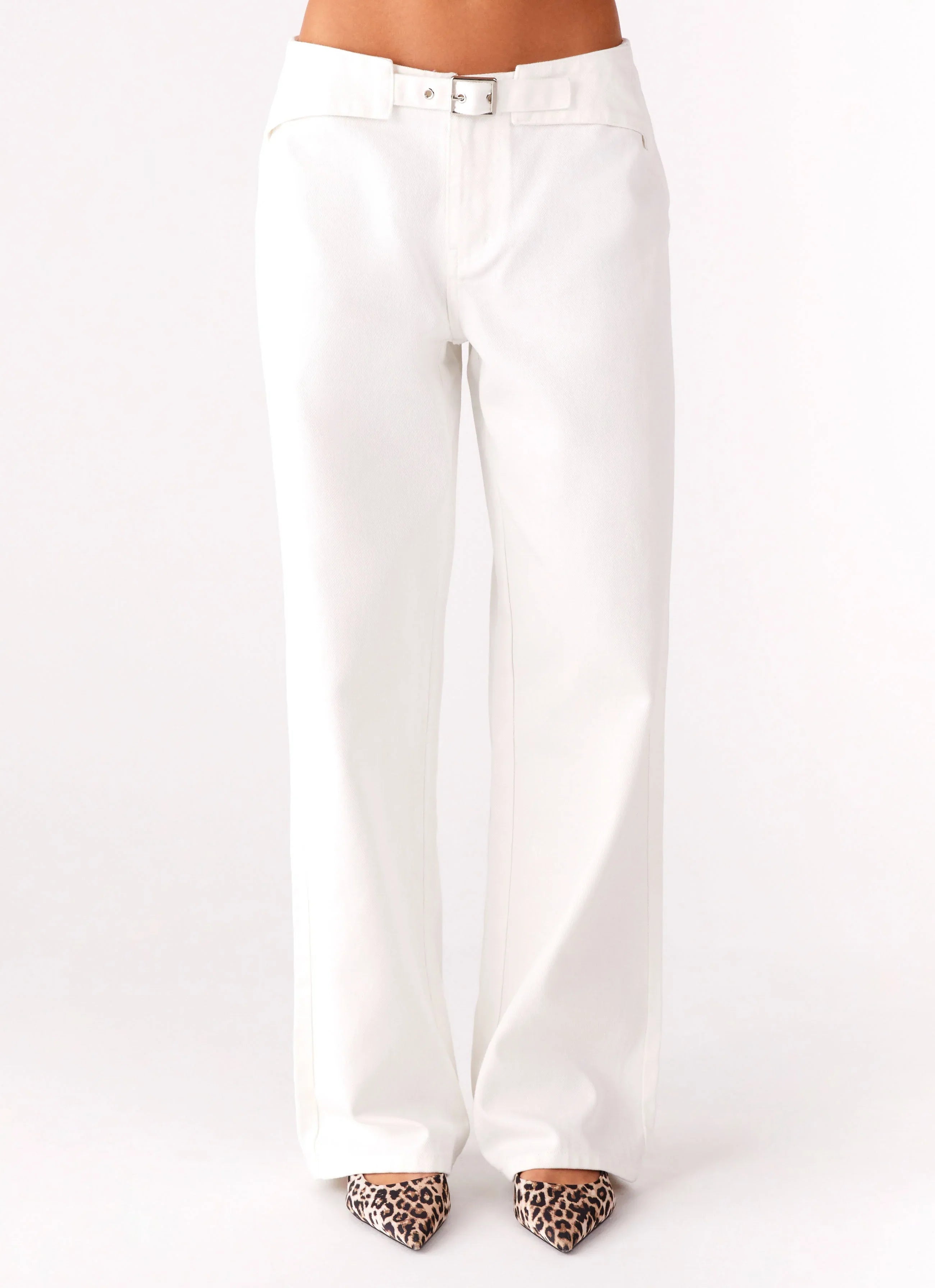 Texas Low Rise Denim Jeans White