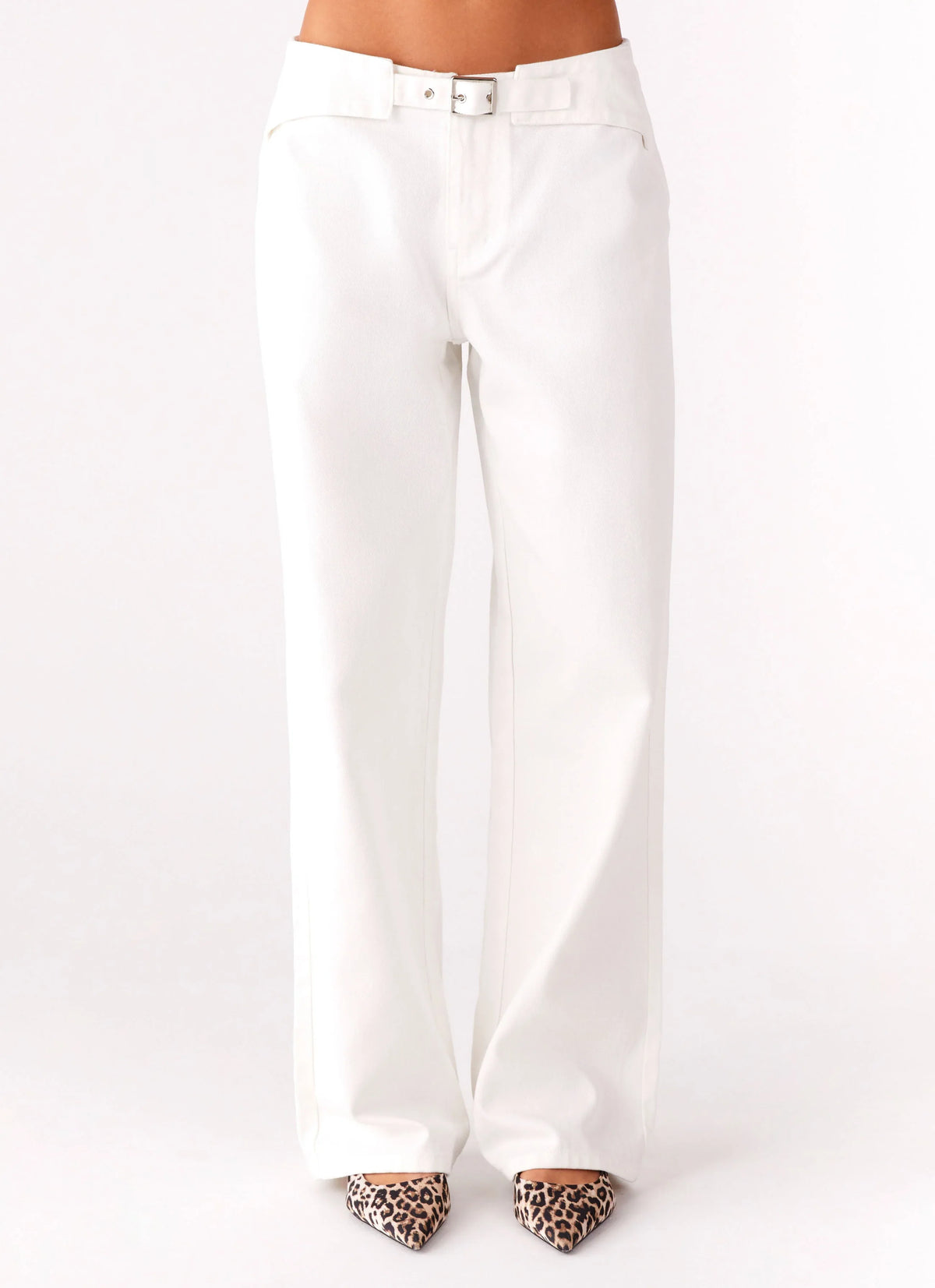 Texas Low Rise Denim Jeans White