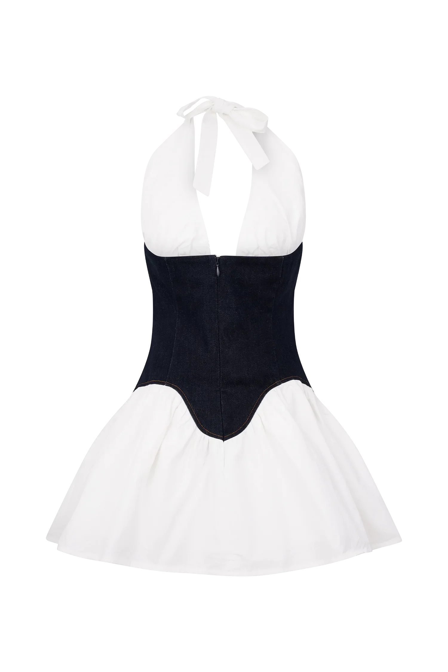 Merlyn Denim Cotton Mini Dress Indigo Blue