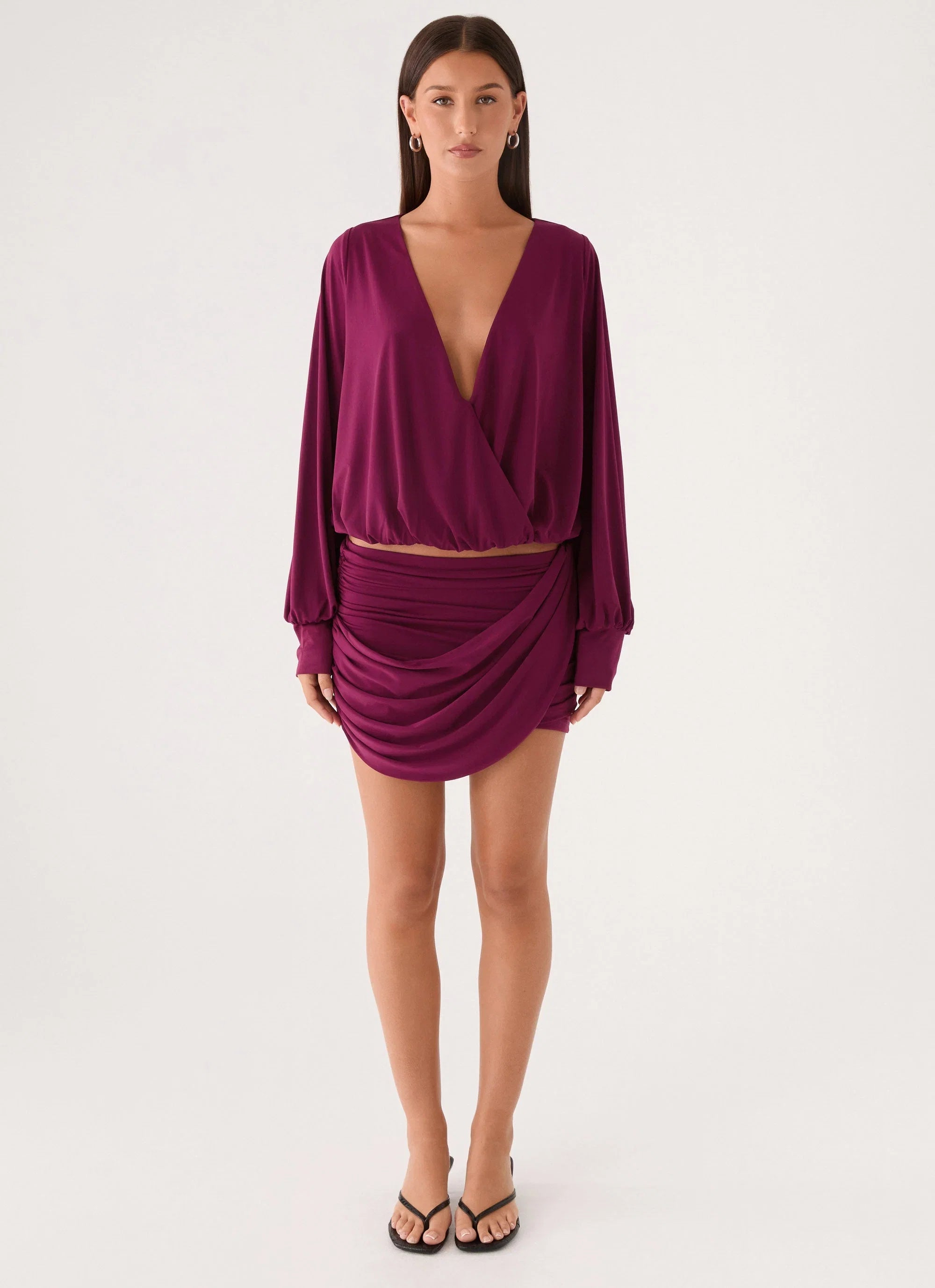 Ettah Long Sleeve Top Plum
