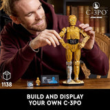 LEGO Star Wars C 3PO Buildable Droid Figure Build and Display Model with C 3PO Minifigure Star Wars Collectible for Home or Office Décor Nostalgic Gift Idea for Adults Fans or Collectors 75398