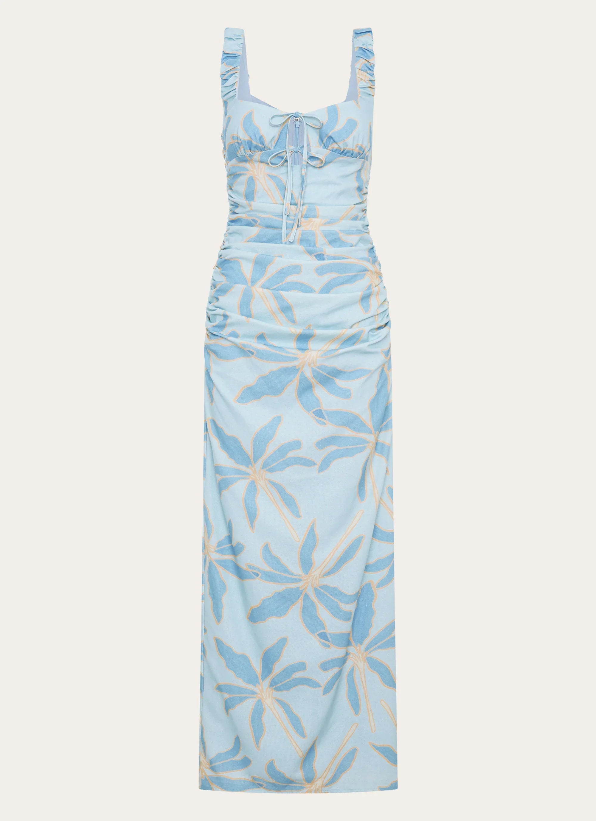 Cosmic Love Ruched Maxi Dress Opulent Blue