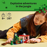 LEGO Minecraft The TNT Jungle House Building Toy Minecraft Toy for Boys and Girls Ages 8 Gift for Birthdays Video Game Playset for Fans 21275