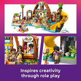 LEGO Friends Family Vacation Beach Resort Pretend Play Building Toy Adventure Storytelling Playset with Dolphin Toys and Sea Turtles Creative Birthday Gift Idea for Girls Boys 8 42673