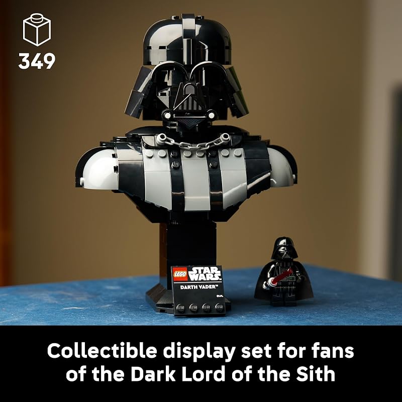 LEGO Star Wars Darth Vader Bust Collectible Building Set for Adults Ages 18 Star Wars Gift for Men Women with Darth Vader Minifigure Bedroom or Shelf Decor 75439