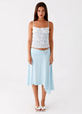 Brisa Midi Skirt Turquoise